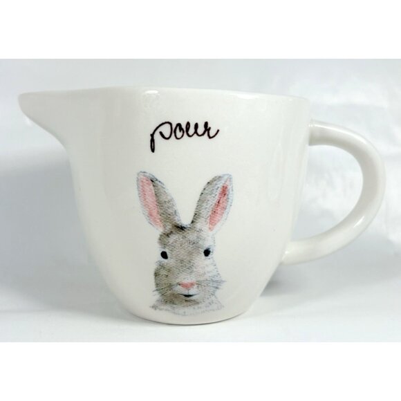 Rae Dunn Artisan Collection Magenta Pink Pour Easter Bunny Rabbit Creamer - Picture 2 of 9